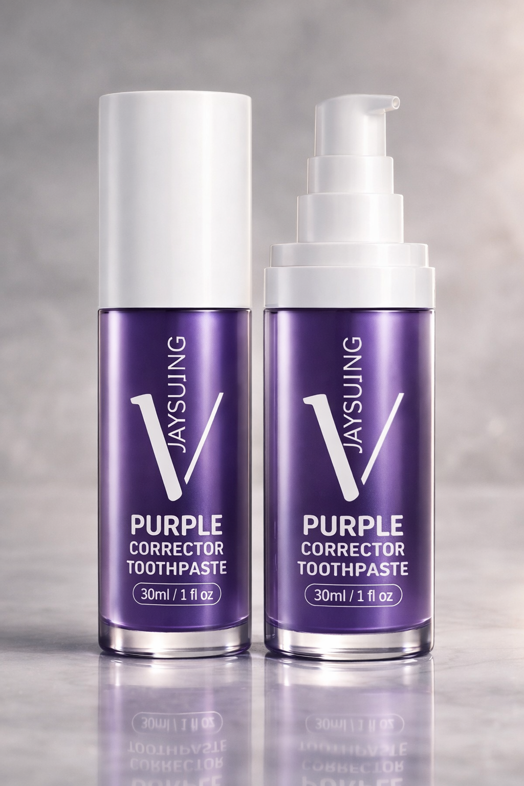 Crema dental purpura blanqueadora de dientes